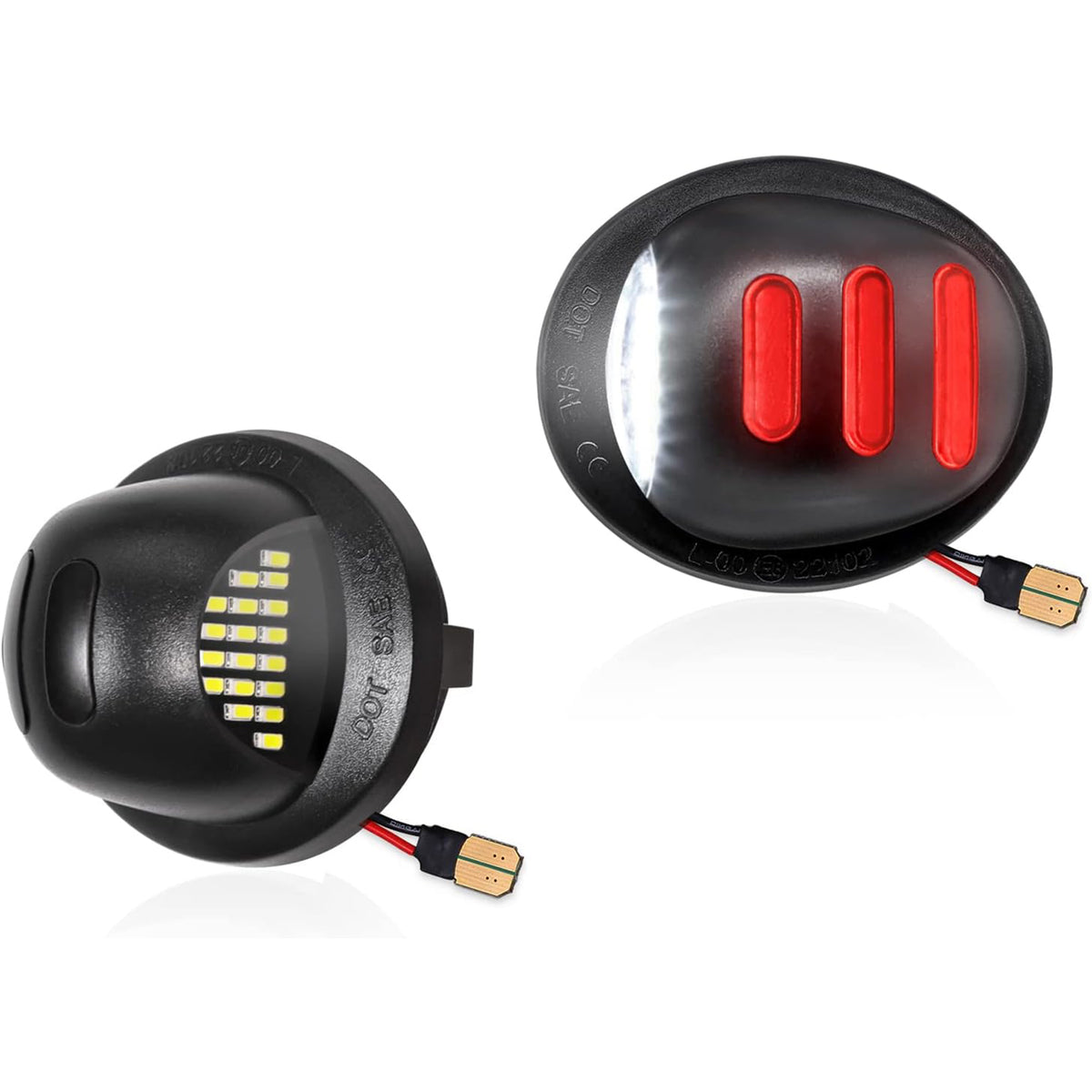 LED License Plate Lights Compatible with Ford F-Series Trucks Fits F-150, F-250, F-350, F-450, F-550, Bronco, Ranger and Explorer Models. 6500K, IP67 and Canbus, 2 Pack