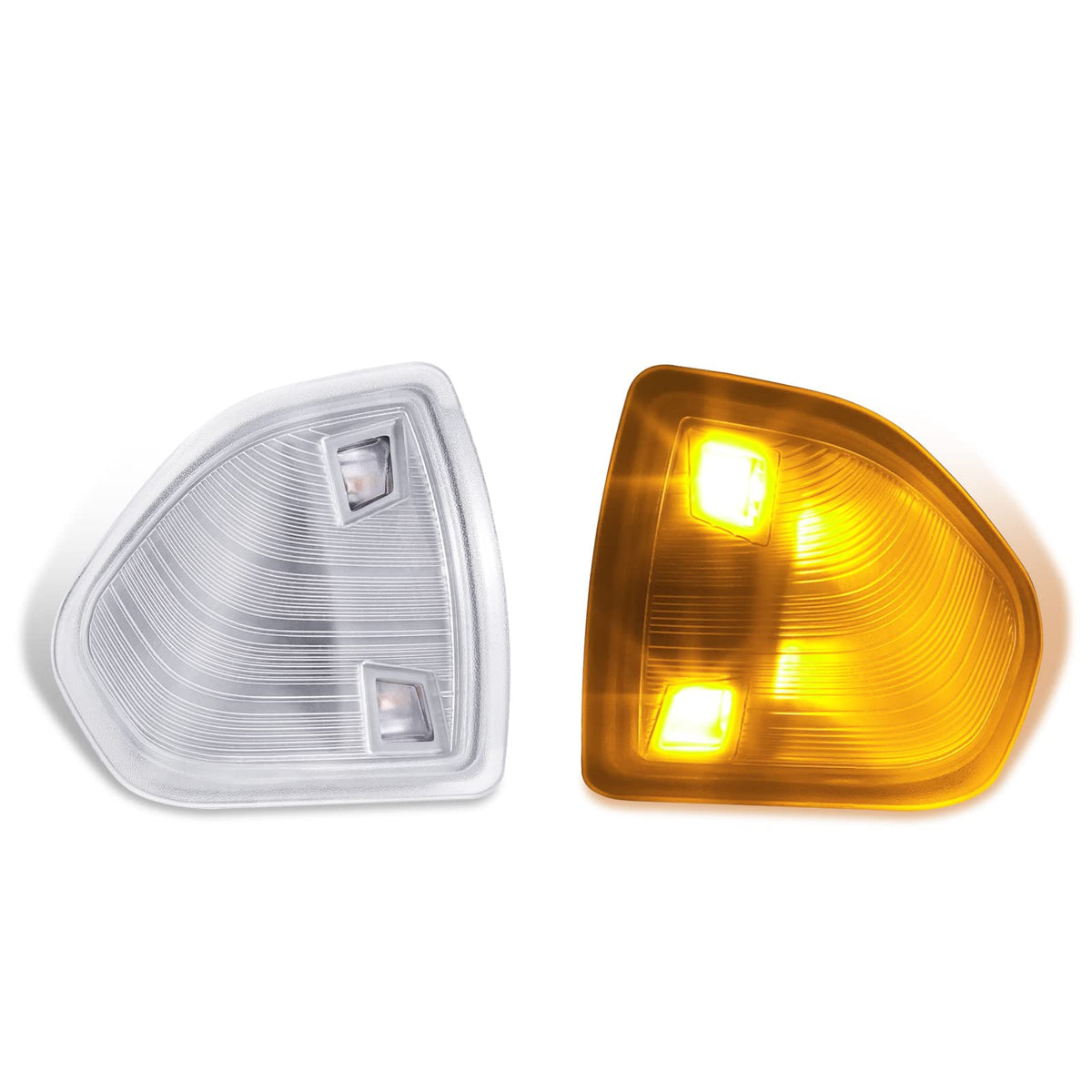 LED Side Mirror Turn Signal Light Lamps Clear Cover Lens Compatible with The Following Models:Dodge Ram 1500 2500 3500 4500 5500 2010-2018 68302828AA 68302829AA