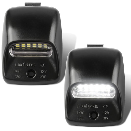 LED License Plate Lights Compatible with Tacoma and Tundra, 2 Pack Fits 2005-2015 Tacoma and 2000-2013 Tundra. 18-SMD 6500K White LEDs, IP67, Canbus and Plug-and-Play Installation.